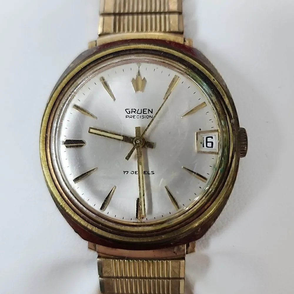 Vintage 17 Jewels Gruen Automatic Stretch Wrist Watch